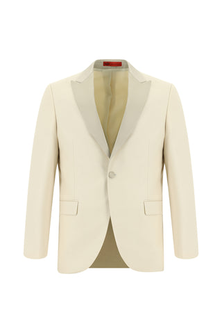  Açık Bej Sivri Yaka Smokin & Damatlık