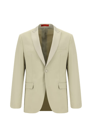  Orta Bej Super Slim Fit Ekstra Dar Kesim Sivri Yaka Smokin & Damatlık