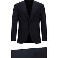 Koyu Lacivert 4 Drop Relaxed Fit Rahat Kesim Sivri Yaka Smokin & Damatlık