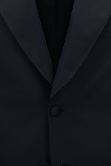 Koyu Lacivert 4 Drop Relaxed Fit Rahat Kesim Sivri Yaka Smokin & Damatlık