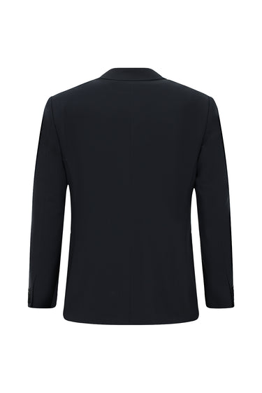 Koyu Lacivert 6 Drop Regular Fit Standart Kesim Sivri Yaka Kruvaze Smokin & Damatlık