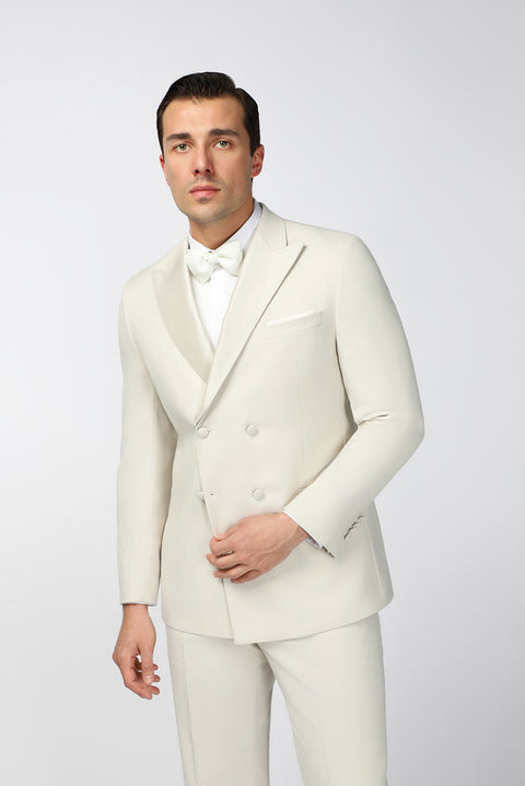 Taş 6 Drop Regular Fit Standart Kesim Sivri Yaka Kruvaze Smokin & Damatlık