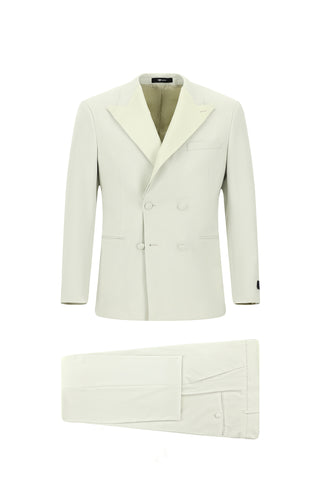  Taş Regular Fit Sivri Yaka Kruvaze Smokin & Damatlık