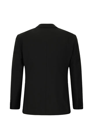  Siyah Slim Fit Dar Kesim Sivri Yaka Yelekli Smokin & Damatlık