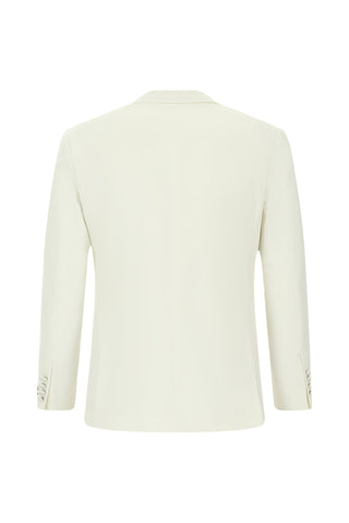  Krem 7 Drop Slim Fit Dar Kesim Sivri Yaka Yelekli Smokin & Damatl?k-Ki??l?