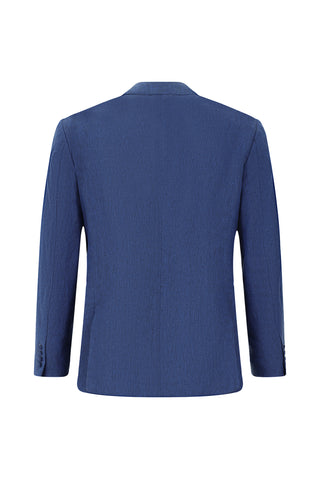  Orta Lacivert 6 Drop Regular Fit Standart Kesim Sivri Yaka Keten Smokin & Damatlık