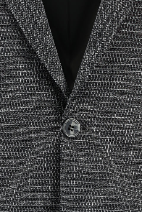 Medium Gray 4-Drop Relaxed Fit Patterned Suit