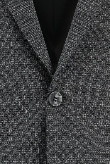 Orta Füme Slim Fit Dar Kesim Klasik Desenli Takım Elbise