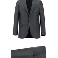 Koyu Füme 4 Drop Relaxed Fit Rahat Kesim Desenli Takım Elbise