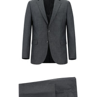 Koyu Füme Relaxed Fit Rahat Kesim Klasik Desenli Takım Elbise
