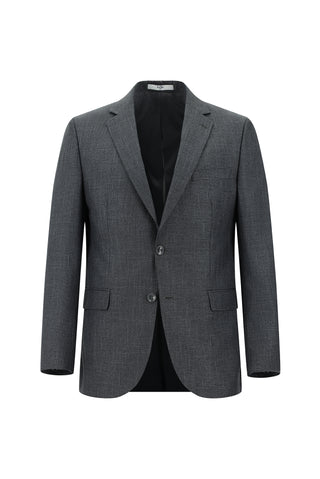  Koyu Füme Relaxed Fit Rahat Kesim Klasik Desenli Takım Elbise