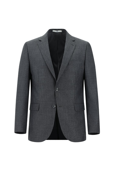 Koyu Füme Relaxed Fit Rahat Kesim Klasik Desenli Takım Elbise