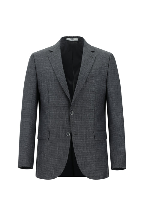 Koyu Füme 4 Drop Relaxed Fit Rahat Kesim Desenli Takım Elbise