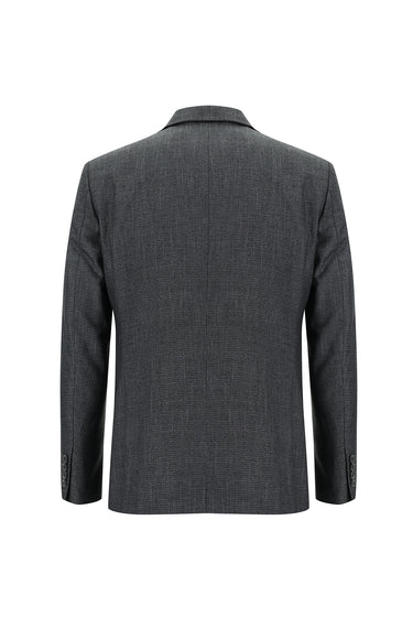 Koyu Füme Relaxed Fit Rahat Kesim Klasik Desenli Takım Elbise