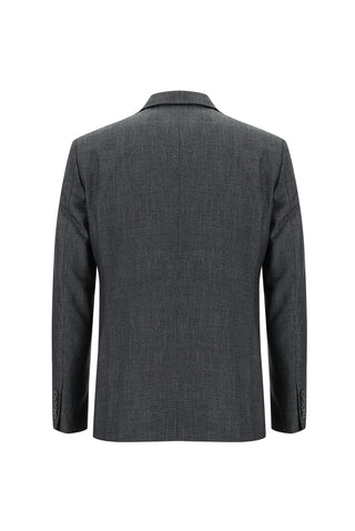  Koyu Füme Regular Fit Klasik Desenli Takım Elbise