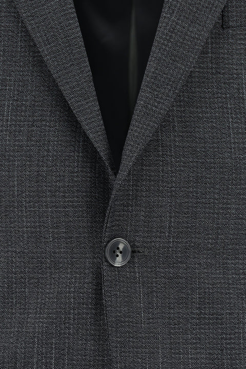 Koyu Füme 4 Drop Relaxed Fit Rahat Kesim Desenli Takım Elbise