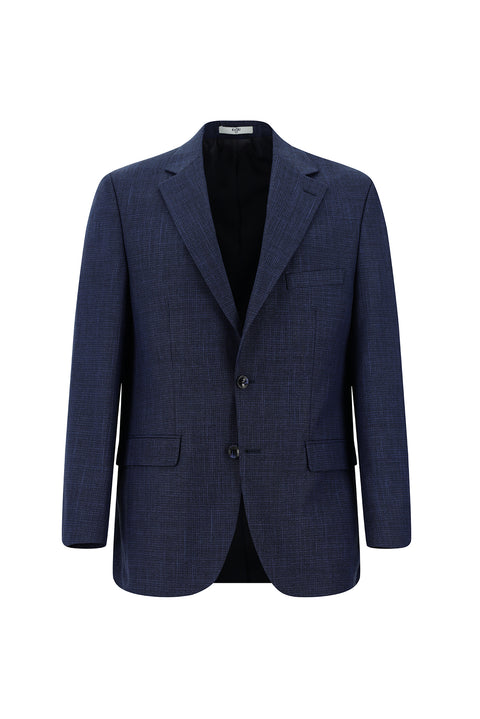 Açık Lacivert 4 Drop Relaxed Fit Rahat Kesim Desenli Takım Elbise