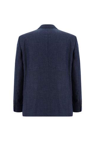  Açık Lacivert 4 Drop Relaxed Fit Rahat Kesim Desenli Takım Elbise