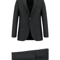 Koyu Antrasit 4 Drop Relaxed Fit Rahat Kesim Desenli Takım Elbise