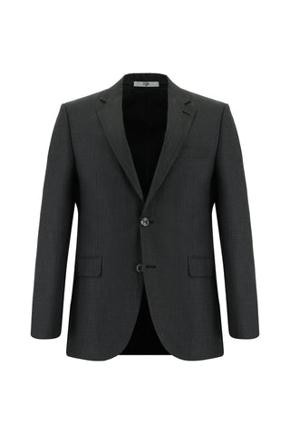  Koyu Antrasit Slim Fit Dar Kesim Klasik Desenli Takım Elbise