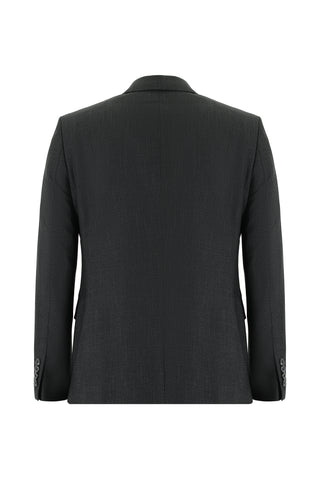  Koyu Antrasit Slim Fit Dar Kesim Klasik Desenli Takım Elbise