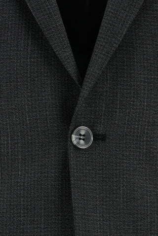  Koyu Antrasit Slim Fit Dar Kesim Klasik Desenli Takım Elbise