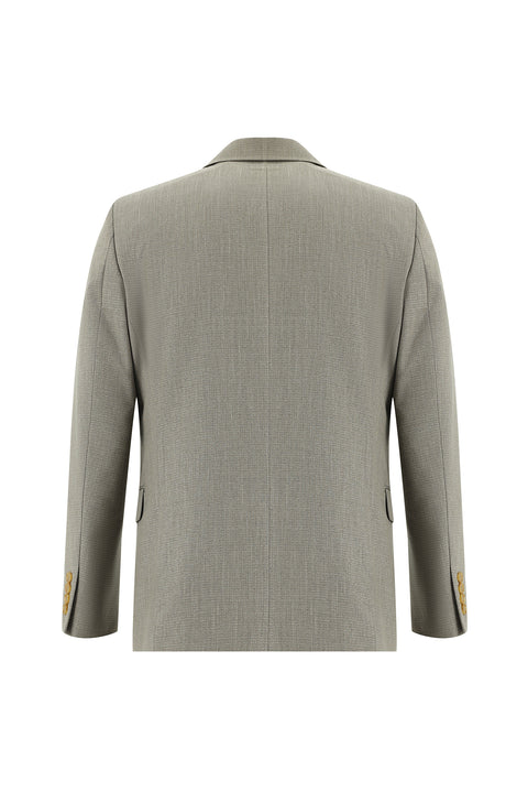 Açık Vizon 7 Drop Slim Fit Dar Kesim Desenli Takım Elbise