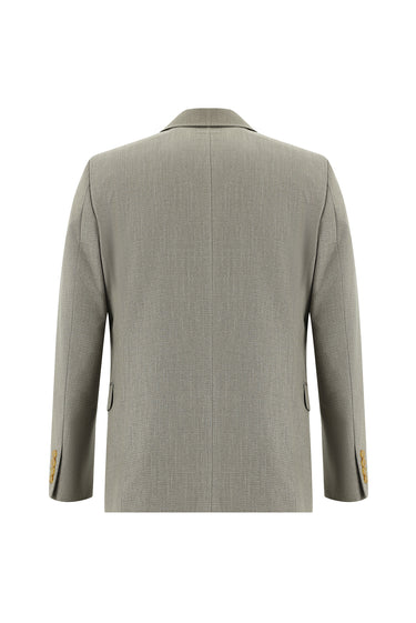 Açık Vizon Slim Fit Dar Kesim Klasik Desenli Takım Elbise