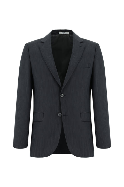 Orta Füme 6 Drop Regular Fit Standart Kesim Desenli Takım Elbise