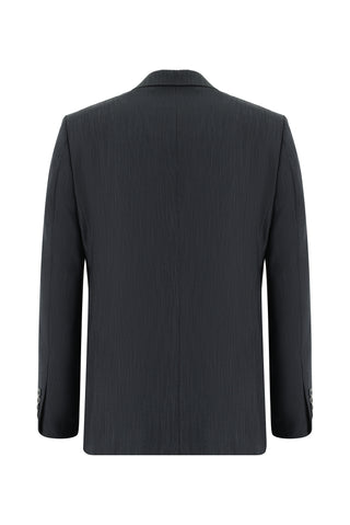  Orta Füme Regular Fit Klasik Desenli Takım Elbise