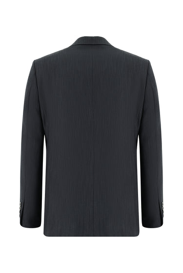 Orta Füme Regular Fit Klasik Desenli Takım Elbise