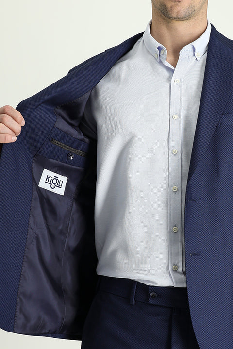 Koyu Havacı 8 Drop Muscle Fit Uzun Atletik Kesim Takım Elbise