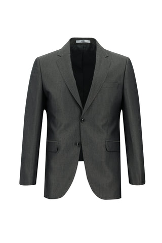  Orta Füme Slim Fit Dar Kesim Klasik Desenli Takım Elbise