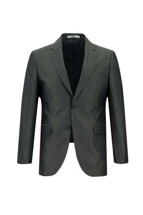 Orta Füme 7 Drop Slim Fit Dar Kesim Desenli Takım Elbise