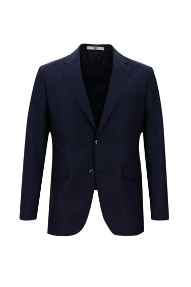 Koyu Lacivert Slim Fit Dar Kesim Klasik Desenli Takım Elbise