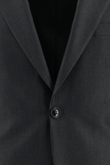 Koyu Antrasit Slim Fit Dar Kesim Klasik Desenli Takım Elbise