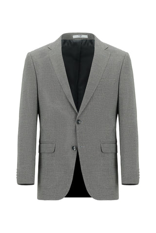  Açık Füme Regular Fit Klasik Desenli Takım Elbise