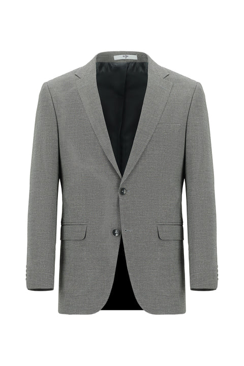 Açık Füme 4 Drop Relaxed Fit Rahat Kesim Desenli Takım Elbise