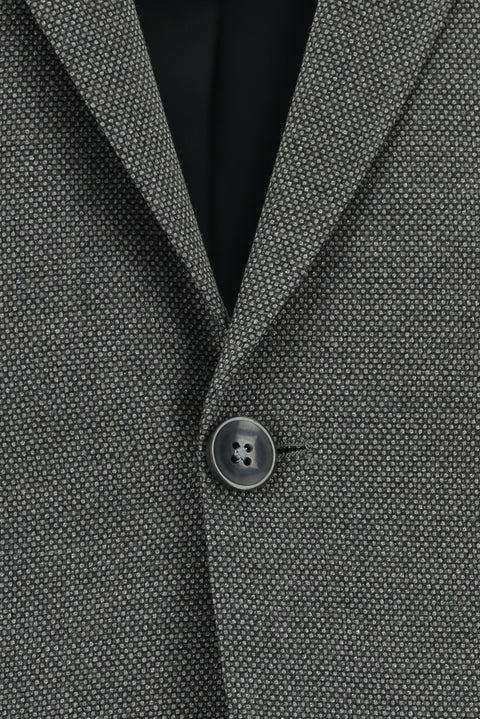 Orta Füme 7 Drop Super Slim Fit Eksra Dar Kesim Desenli Takım Elbise