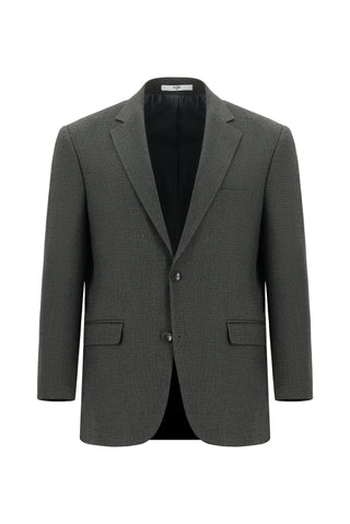  Koyu Füme Relaxed Fit Rahat Kesim Klasik Desenli Takım Elbise