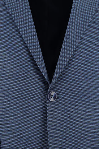  Koyu Mavi  7 Drop Slim Fit Dar Kesim Desenli Takım Elbise