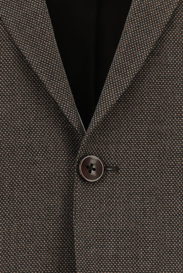 Orta Kahve Super Slim Fit Ekstra Dar Kesim Klasik Desenli Takım Elbise