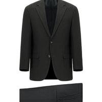 Koyu Antrasit 7 Drop Slim Fit Dar Kesim Desenli Takım Elbise