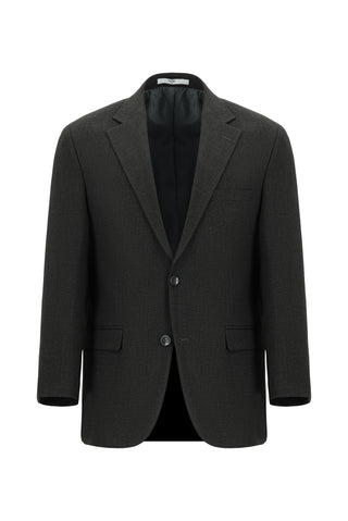  Koyu Antrasit Relaxed Fit Rahat Kesim Klasik Desenli Takım Elbise