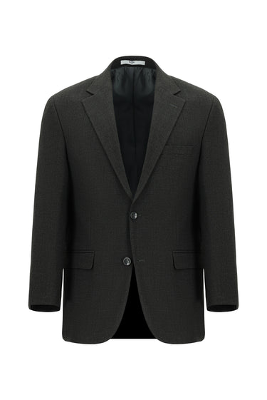 Koyu Antrasit 7 Drop Super Slim Fit Eksra Dar Kesim Desenli Takım Elbise