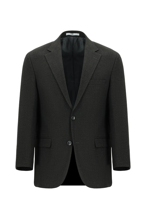Koyu Antrasit 7 Drop Slim Fit Dar Kesim Desenli Takım Elbise