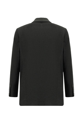  Koyu Antrasit Relaxed Fit Rahat Kesim Klasik Desenli Takım Elbise