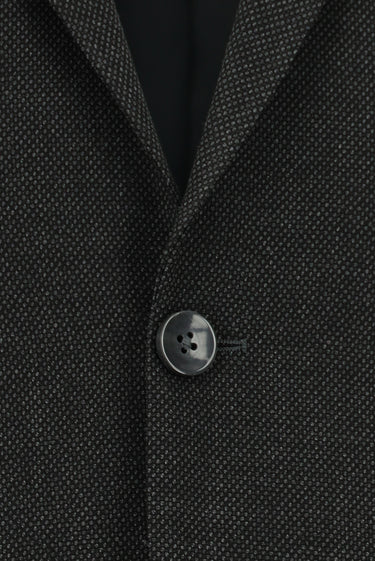 Koyu Antrasit Super Slim Fit Ekstra Dar Kesim Klasik Desenli Takım Elbise