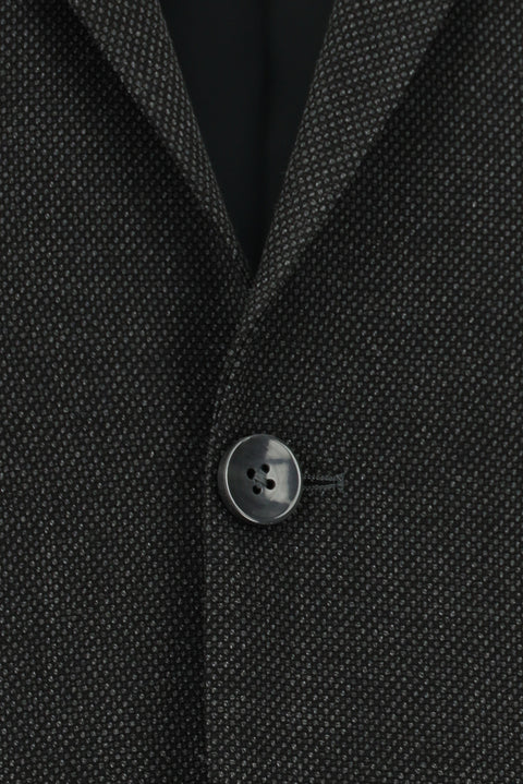 Koyu Antrasit 7 Drop Super Slim Fit Eksra Dar Kesim Desenli Takım Elbise