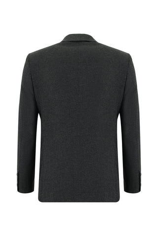  Koyu Antrasit 6 Drop Regular Fit Standart Kesim Desenli Tak?m Elbise-Ki??l?